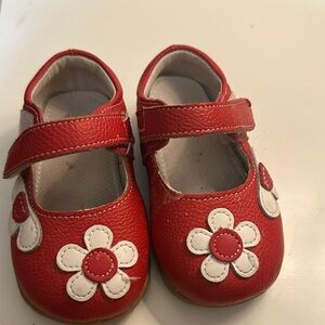 Red Flower Kids Shoes
